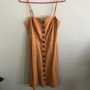 Mustard yellow button front dress 🌼